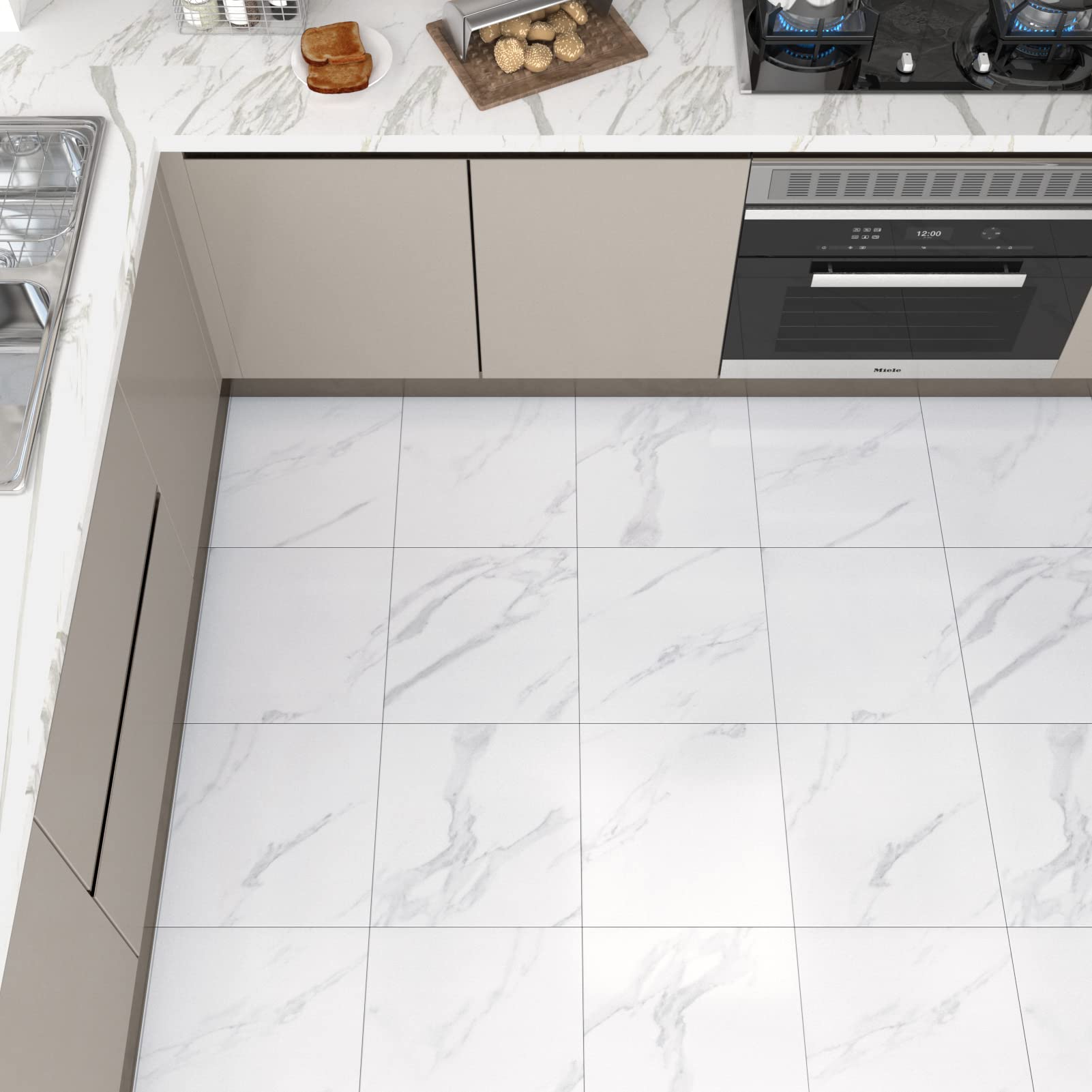 WESTICK easy-cut tile for precise fits on irregular floor layouts