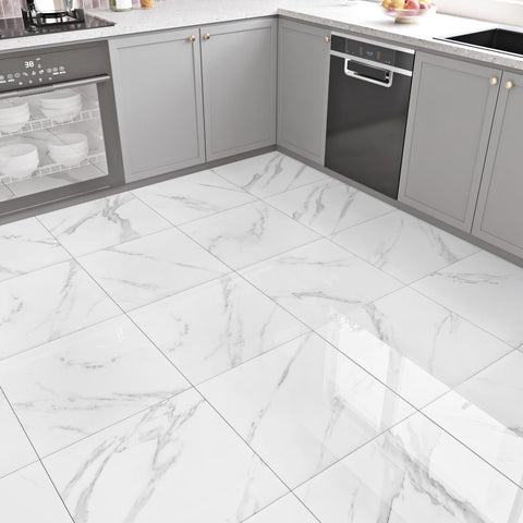 WESTICK marble-look tile, durable kitchen flooring with water resistance