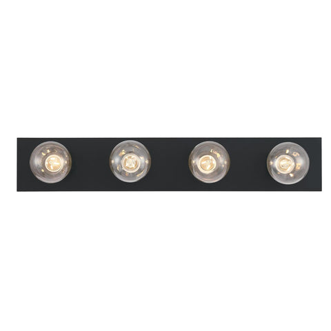 Westinghouse 6117600 traditional vanity light in matte black brightens a bathroom