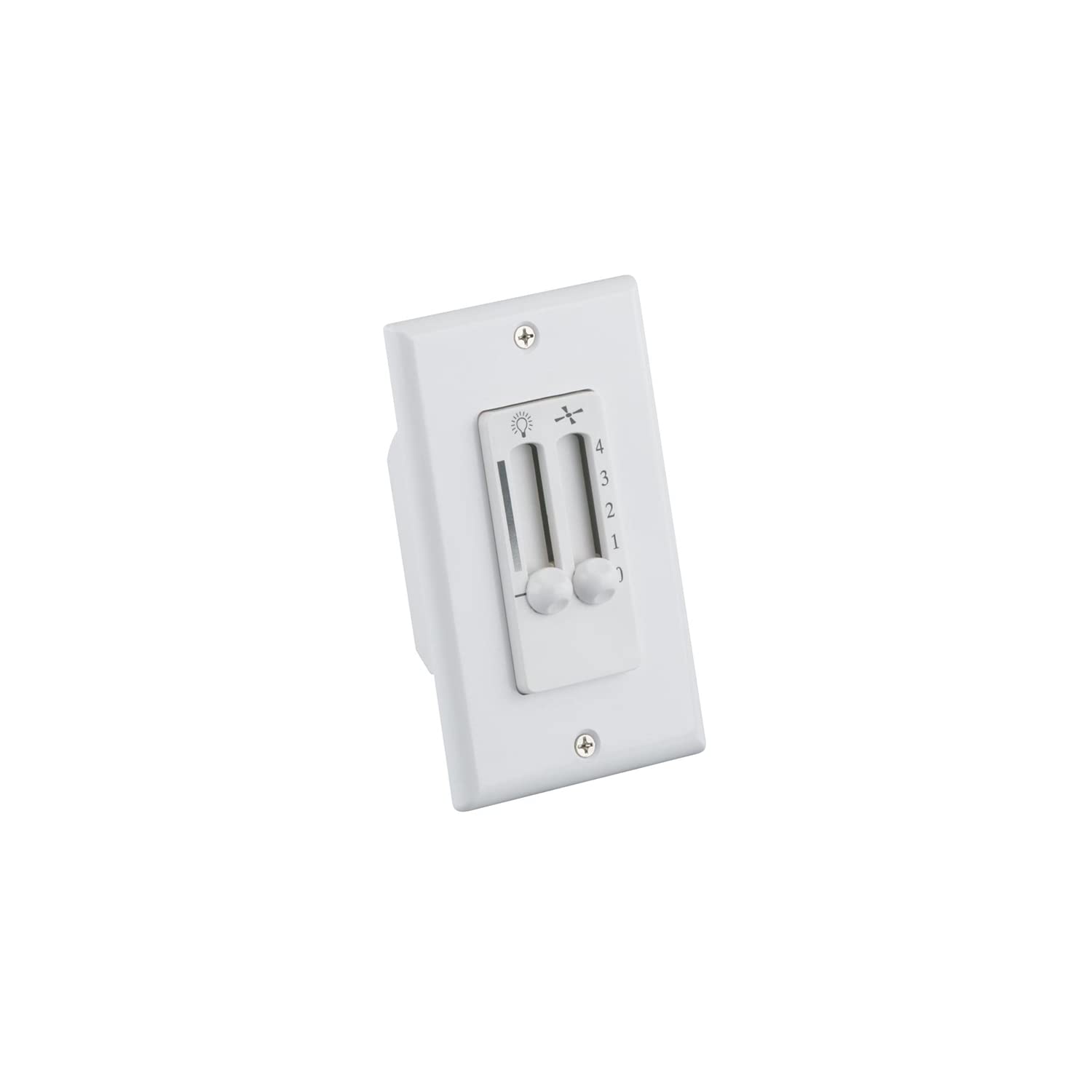 Westinghouse 7787300 wall control with sliders for precise fan speed and light dimming.