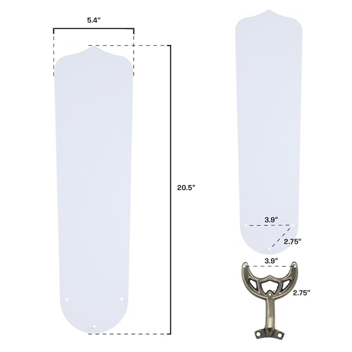 Figure 1 shows blade hole dimensions for precise installation.