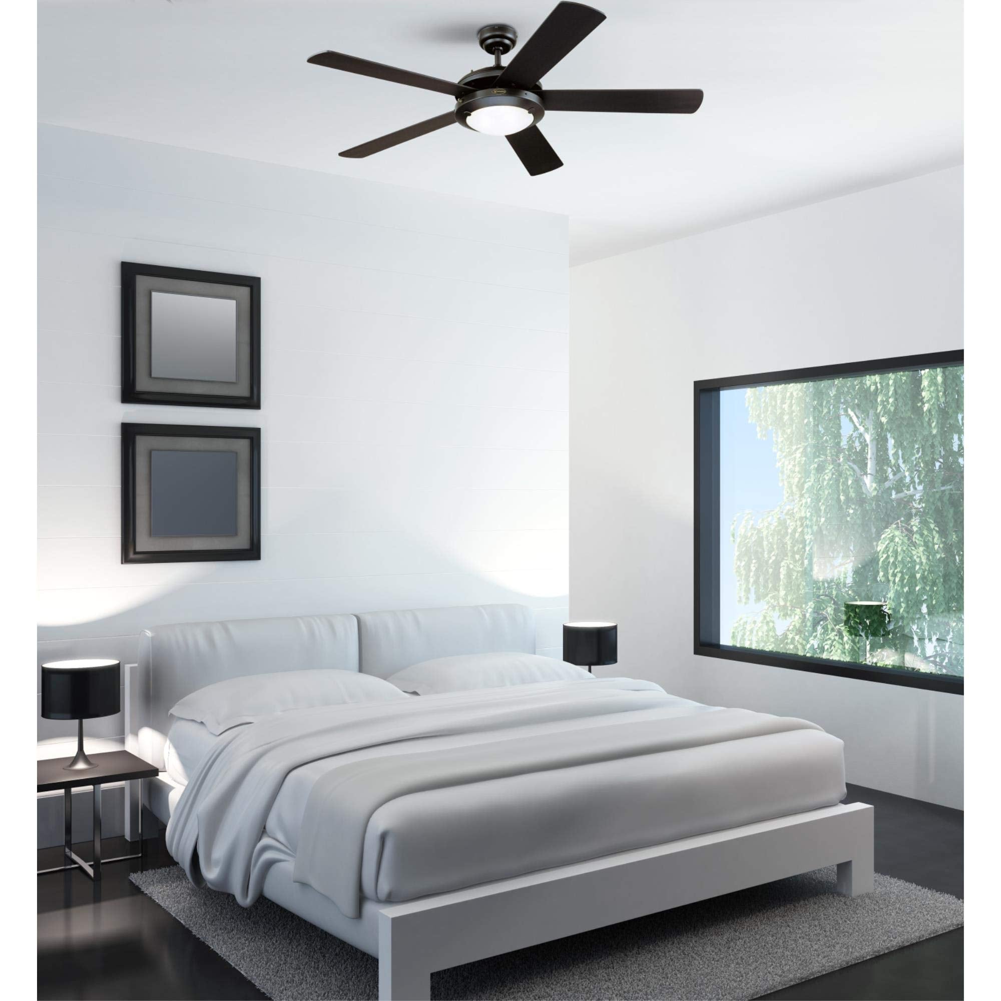 Westinghouse Comet dimmable LED light kit with frosted shade.