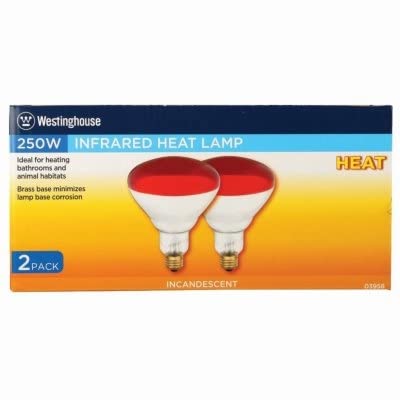 Westinghouse infrared heat lamp 250W R40 for targeted quick warmth in small spaces