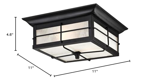 Westinghouse Orwell frosted seeded glass softly diffuses exterior lighting.