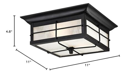 Westinghouse Orwell frosted seeded glass softly diffuses exterior lighting.