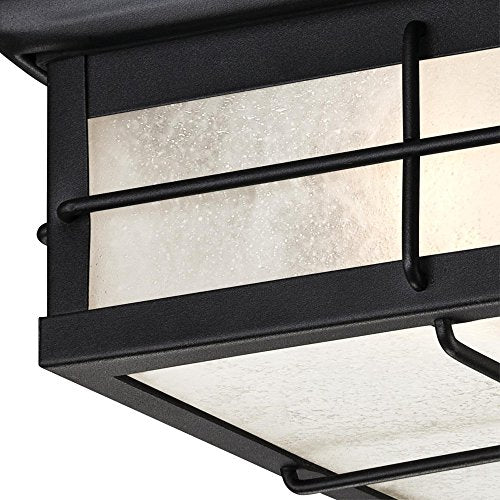 Westinghouse Orwell textured black finish on steel enhances outdoor durability and classic style.