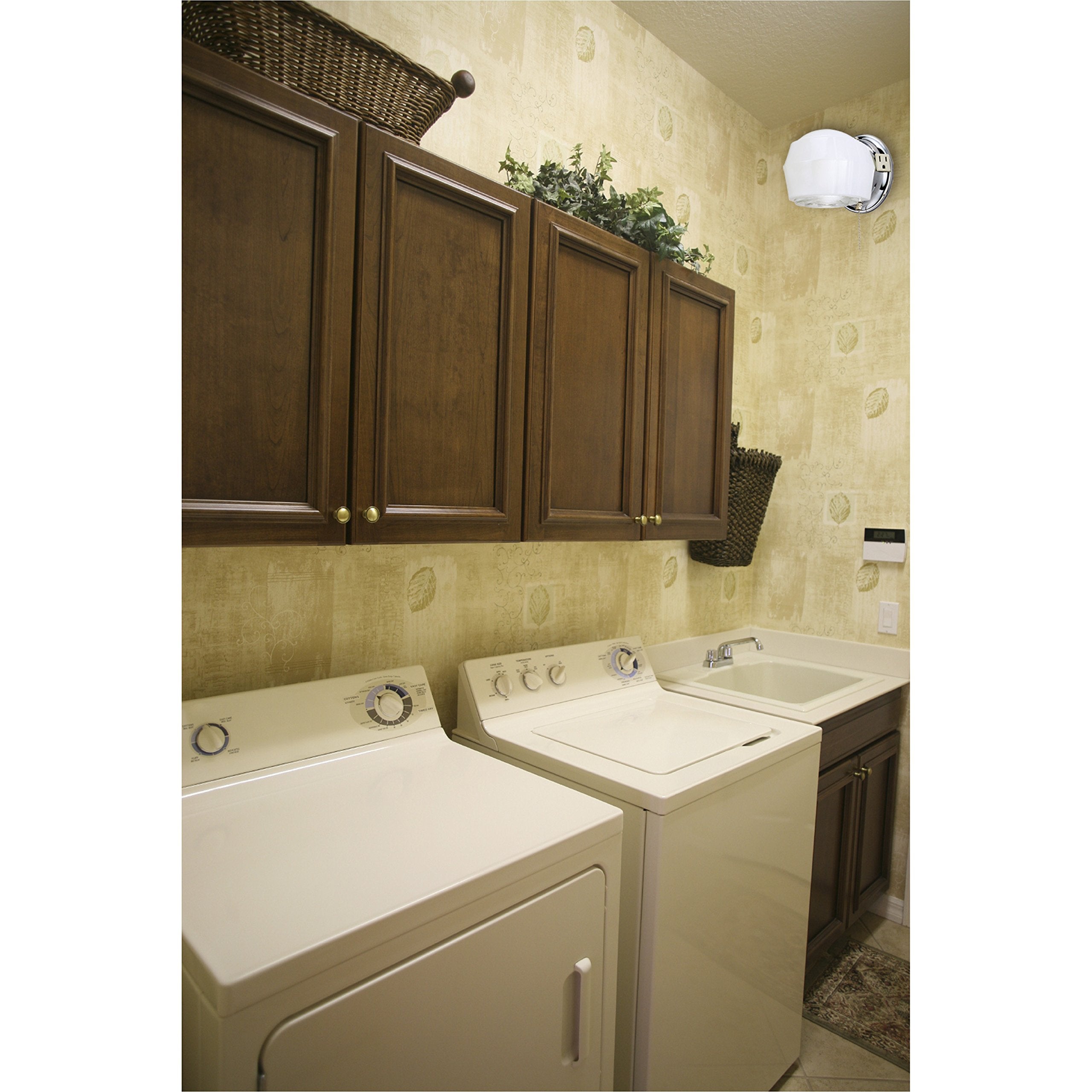 Westinghouse pull-chain interior light offers convenient control near a seating area
