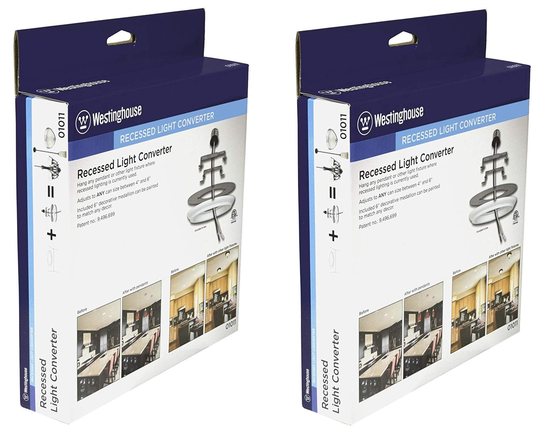 Westinghouse Recessed Light Converter 2-Pack enables pendant lighting upgrade in any room