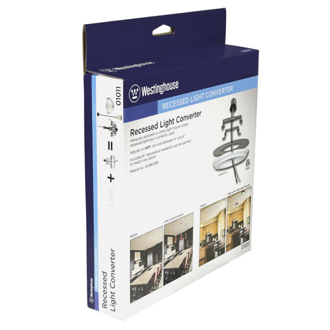 Westinghouse recessed-light-converter medallion is paintable to match decor.