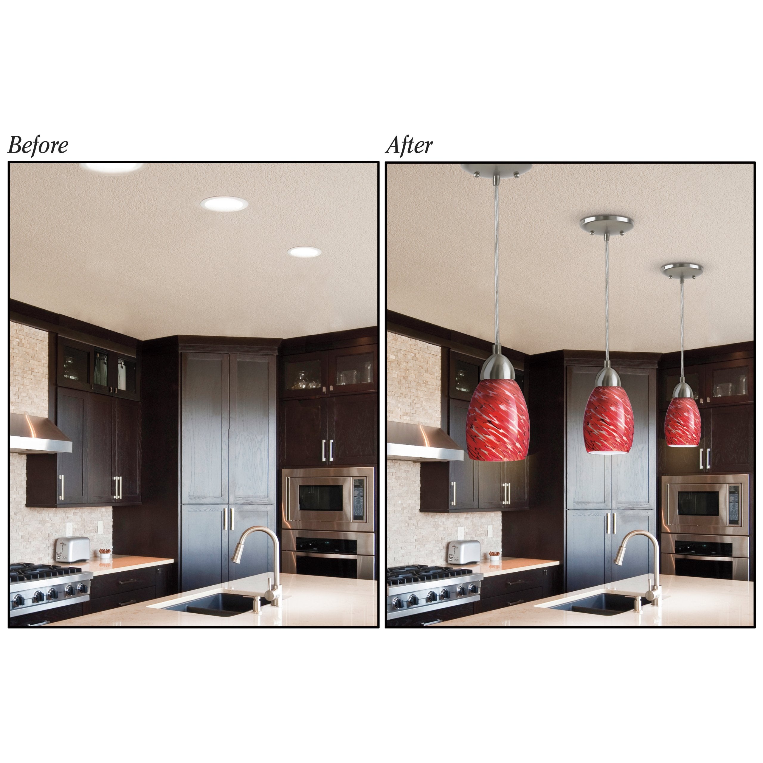 Westinghouse recessed-light-converter mounting hardware included for quick install.