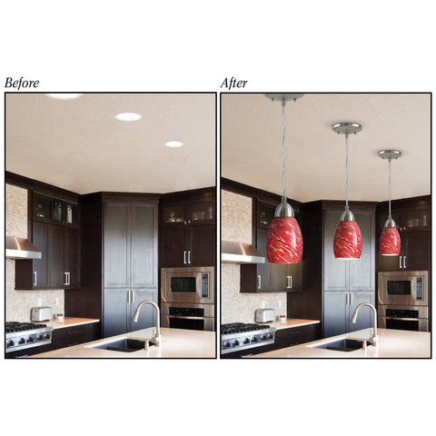 Westinghouse recessed-light-converter mounting hardware included for quick install.