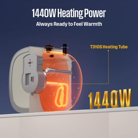 Insulated glass-lined tank of Westinghouse mini tank water heater
