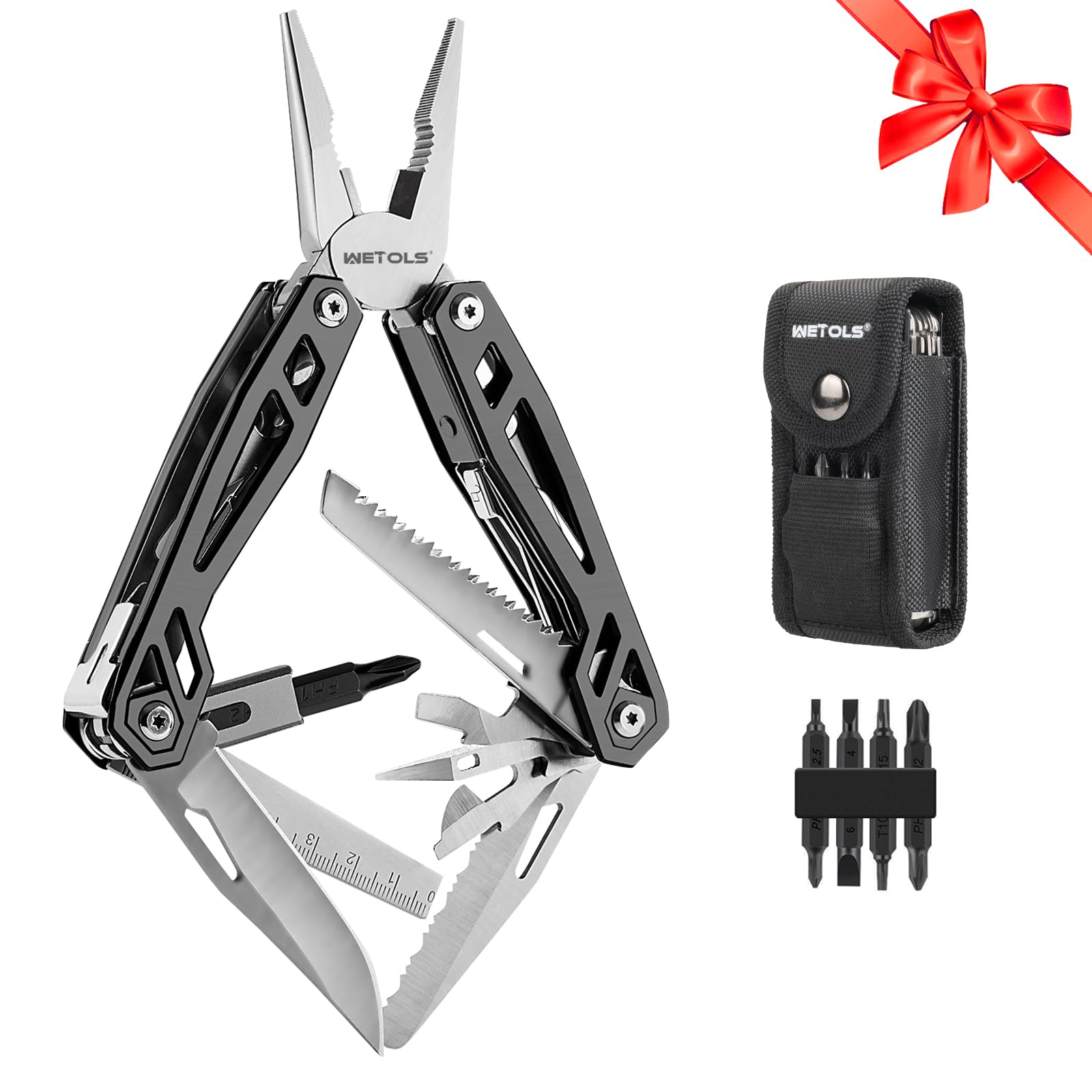 Wetols 21-in-1 multitool in closed form for compact daily carry.