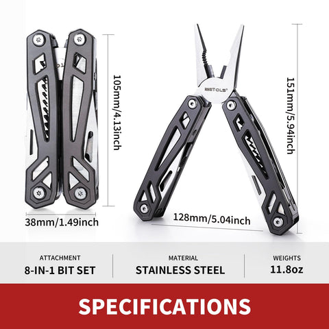 Wetols multitool with pouch supports easy organization on trips.
