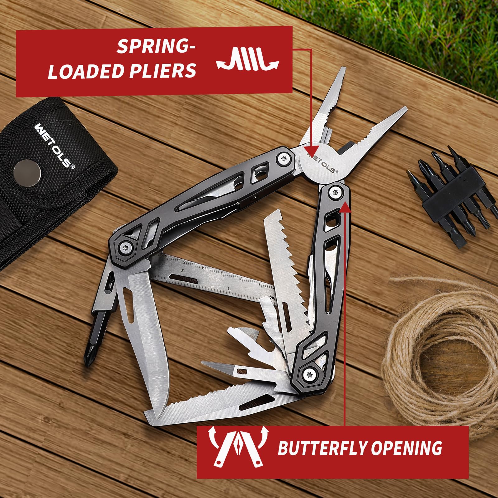 Wetols hex-bit screwdriver set supports quick furniture assembly.