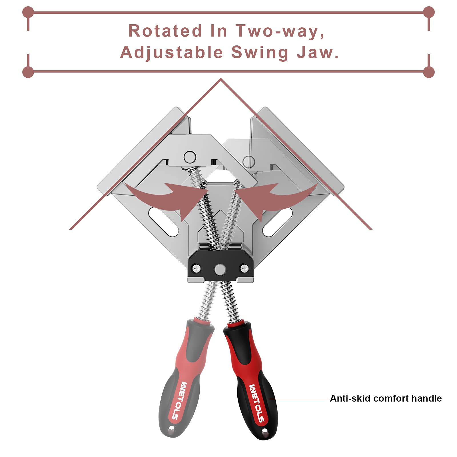 WETOLS rubber-coated ergonomic handle provides comfortable grip during use