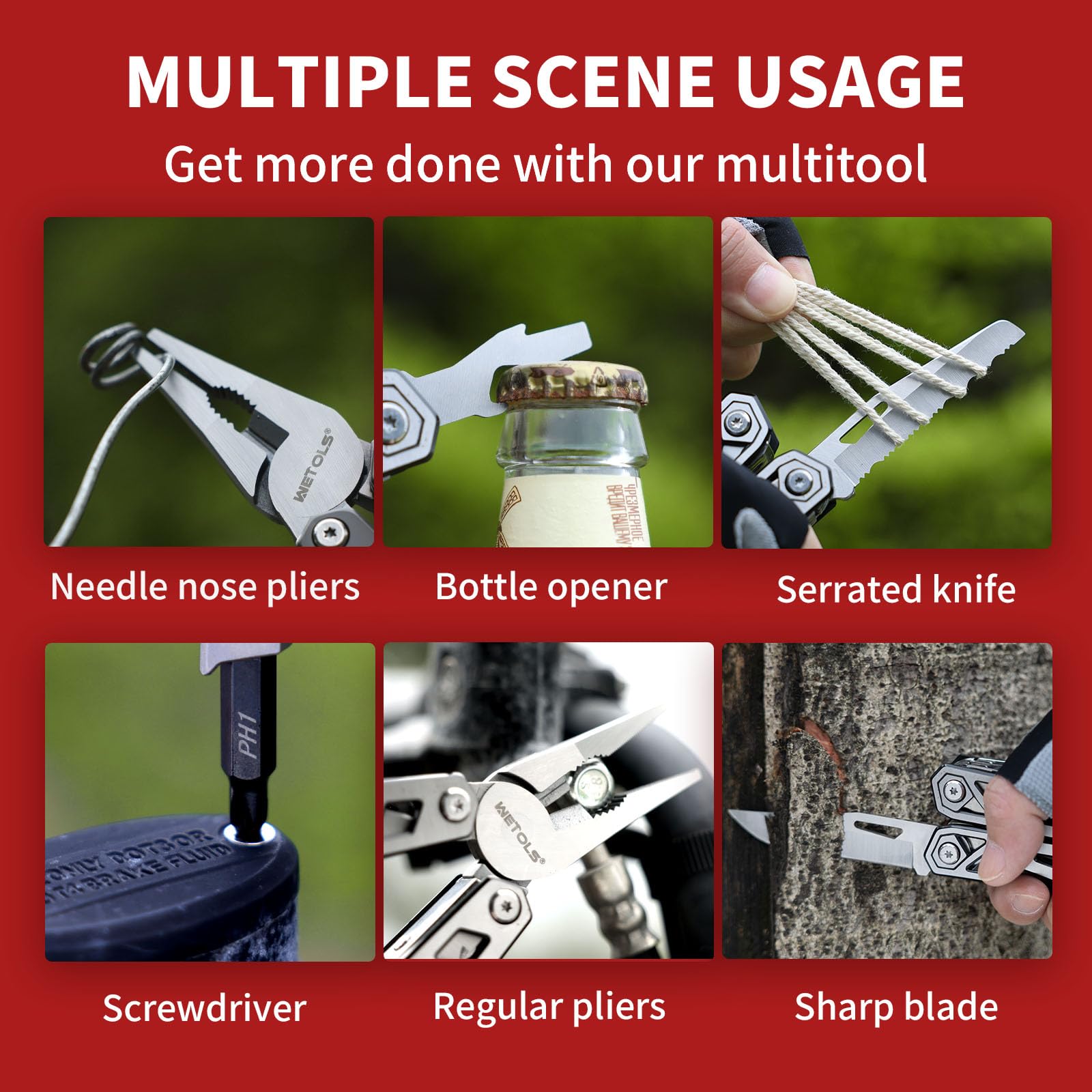 WETOLS spring-loaded needle-nose pliers for precise gripping