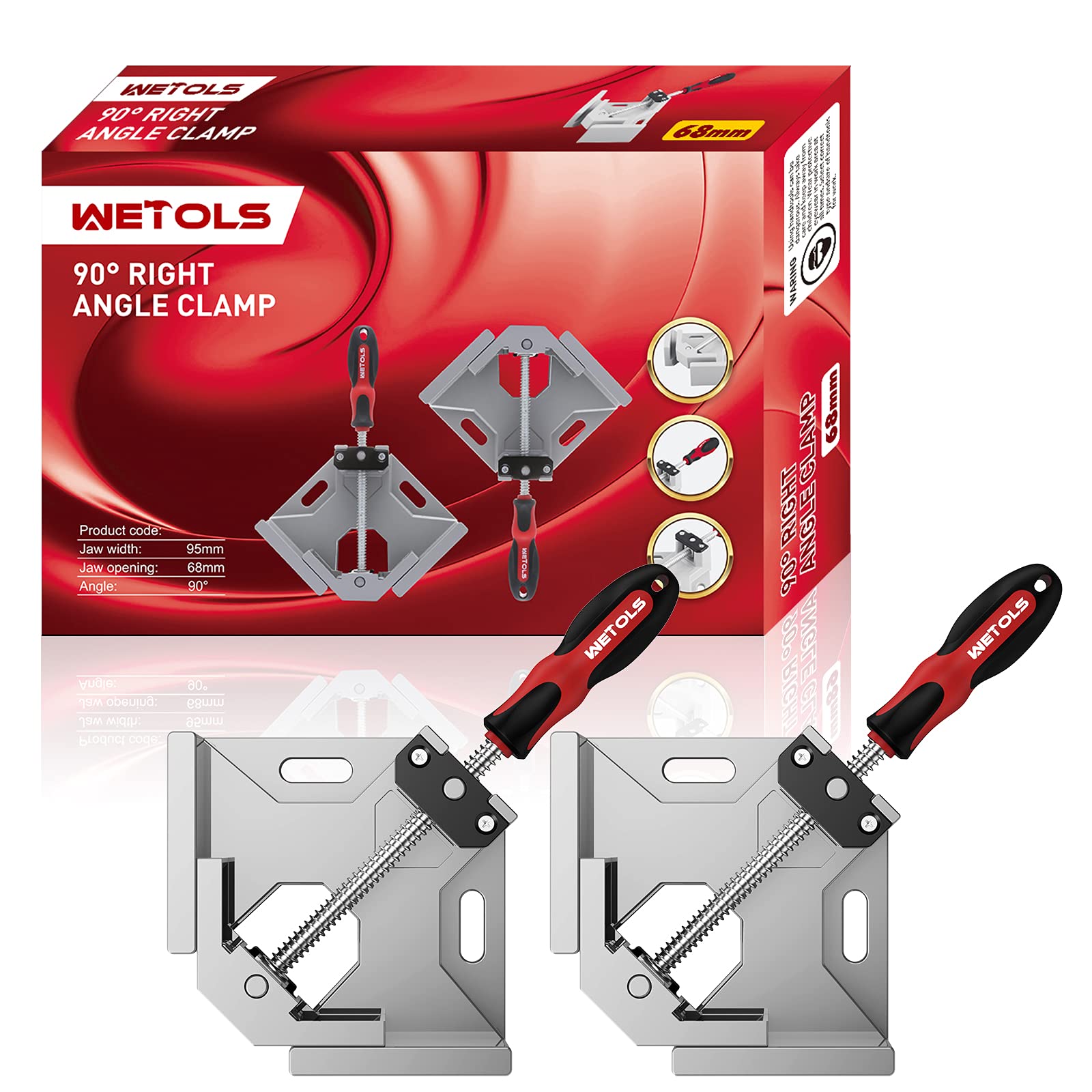 WETOLS swing jaw rotation shown for versatile clamping