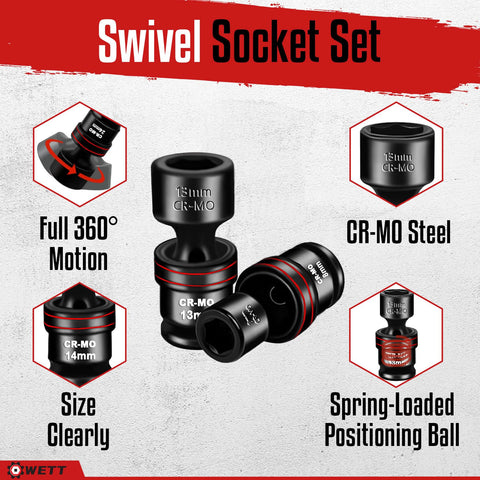WETT 360-degree wobble motion enables easy access around obstacles.