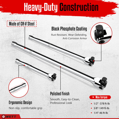 WETT 15-inch breaker bar providing extra reach for difficult access