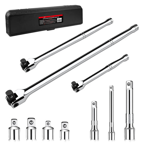 WETT breaker bar set with rotating head for versatile torque in tight spaces