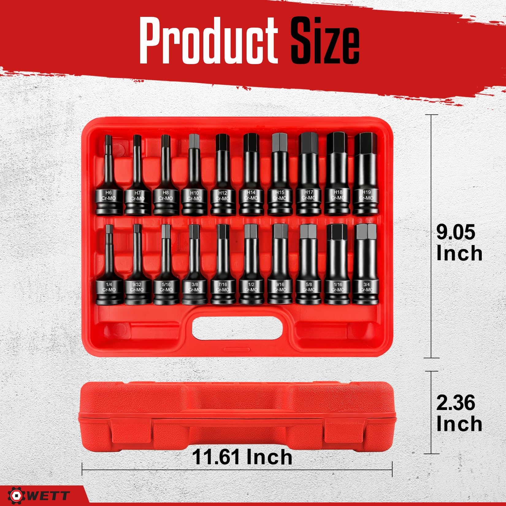 Compact portable hex-bit set for on-the-go projects