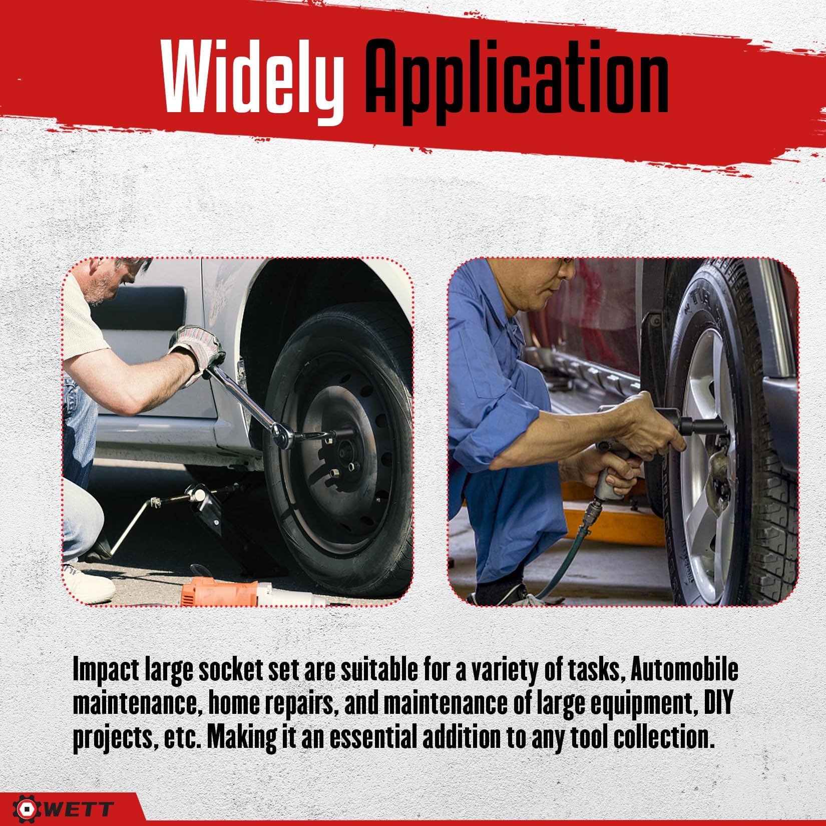 WETT 35mm deep socket provides strong torque transfer in tough jobs