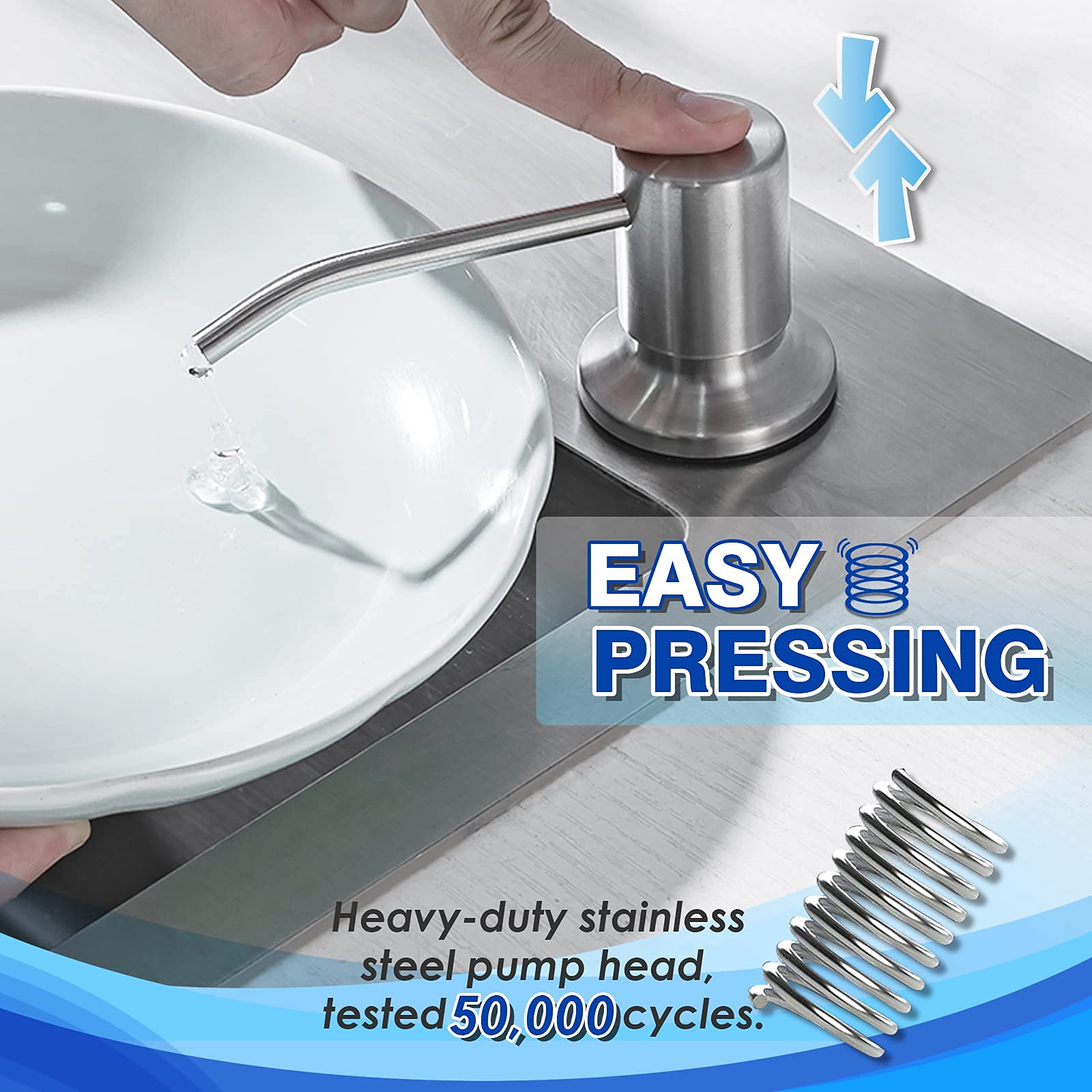 WEWE 360 degree rotation and long tube enable flexible handwashing