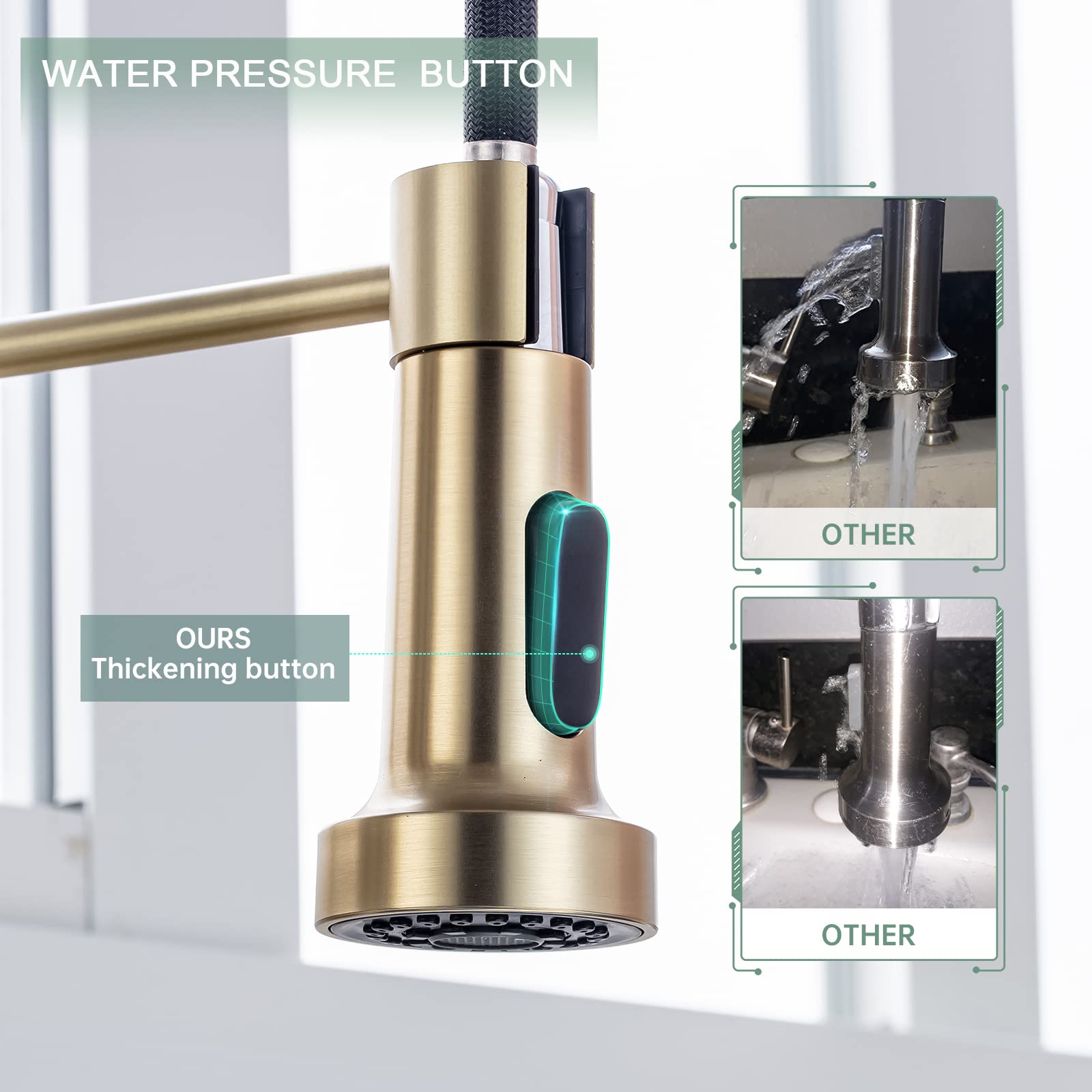 WEWE high-arc spout offers ample clearance for large pots and sinks.