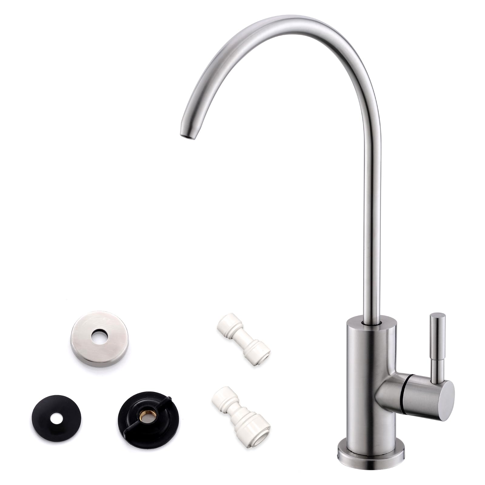 WEWE drinking water faucet in brushed nickel finish for durable, stylish filtered water
