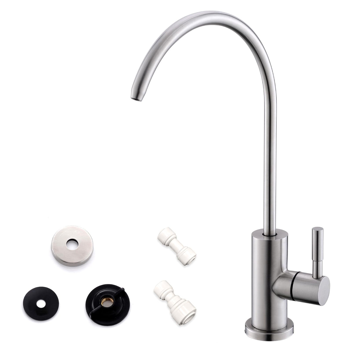 WEWE drinking water faucet in brushed nickel finish for durable, stylish filtered water