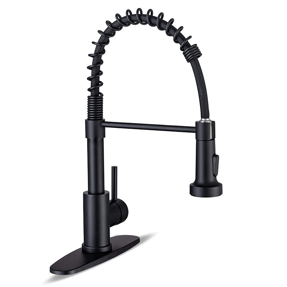 WEWE kitchen faucet with open-spout matte black finish for stylish everyday use