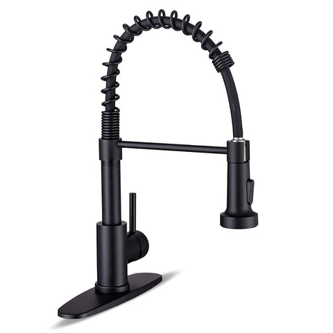 WEWE kitchen faucet with open-spout matte black finish for stylish everyday use