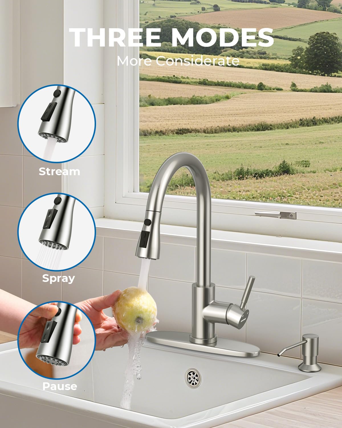 WEWE nano-coated finish repels oil and fingerprints for easier cleaning.