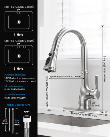 WEWE vintage faucet uses SUS304 construction for long-lasting durability.