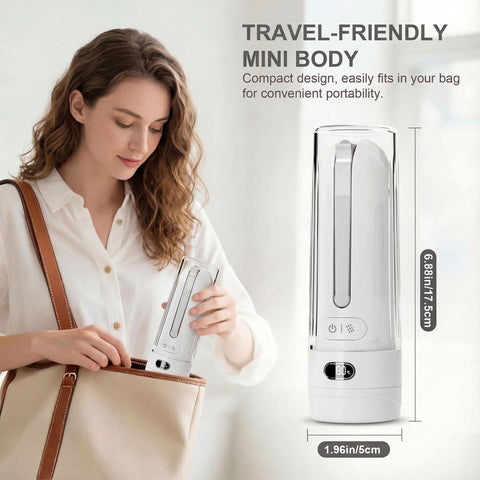 WeWi HLTH Pocket-size travel bidet fits neatly in a bag