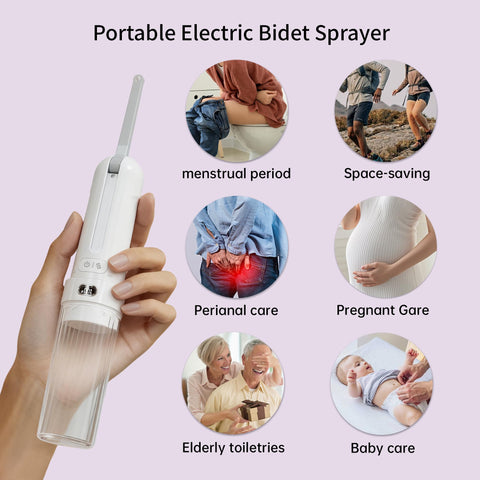 WeWi HLTH Portable Bidet Soft Mode demonstrates gentle wash for sensitive skin