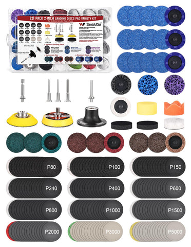 WEWINK PLUS 221pcs die grinder kit case; compact storage for on-site projects