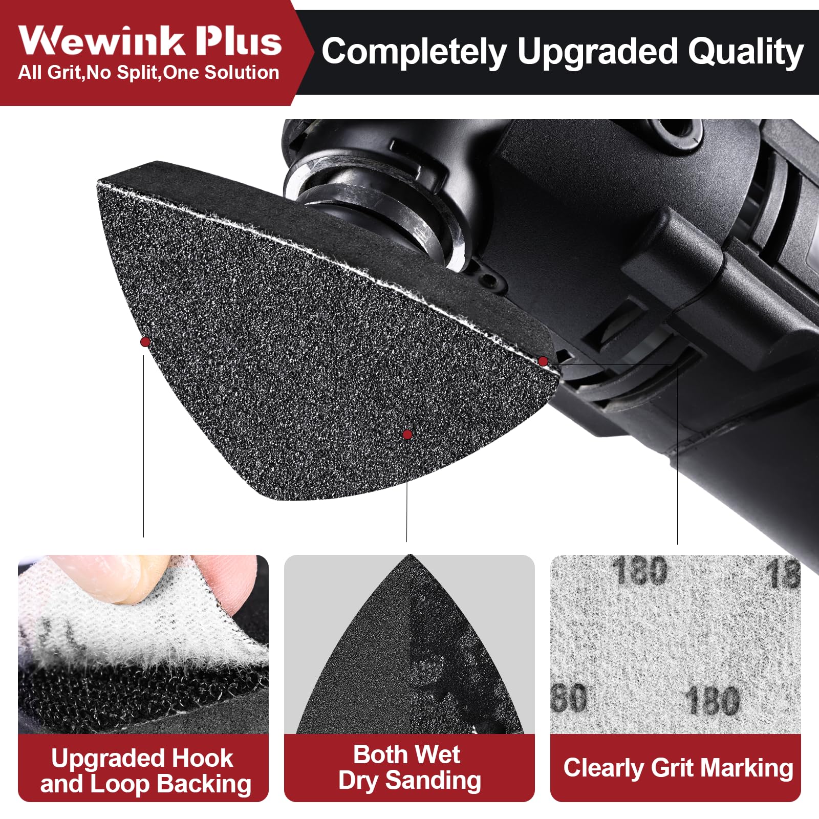WEWINK PLUS pad holders secure pads during detail sanding.