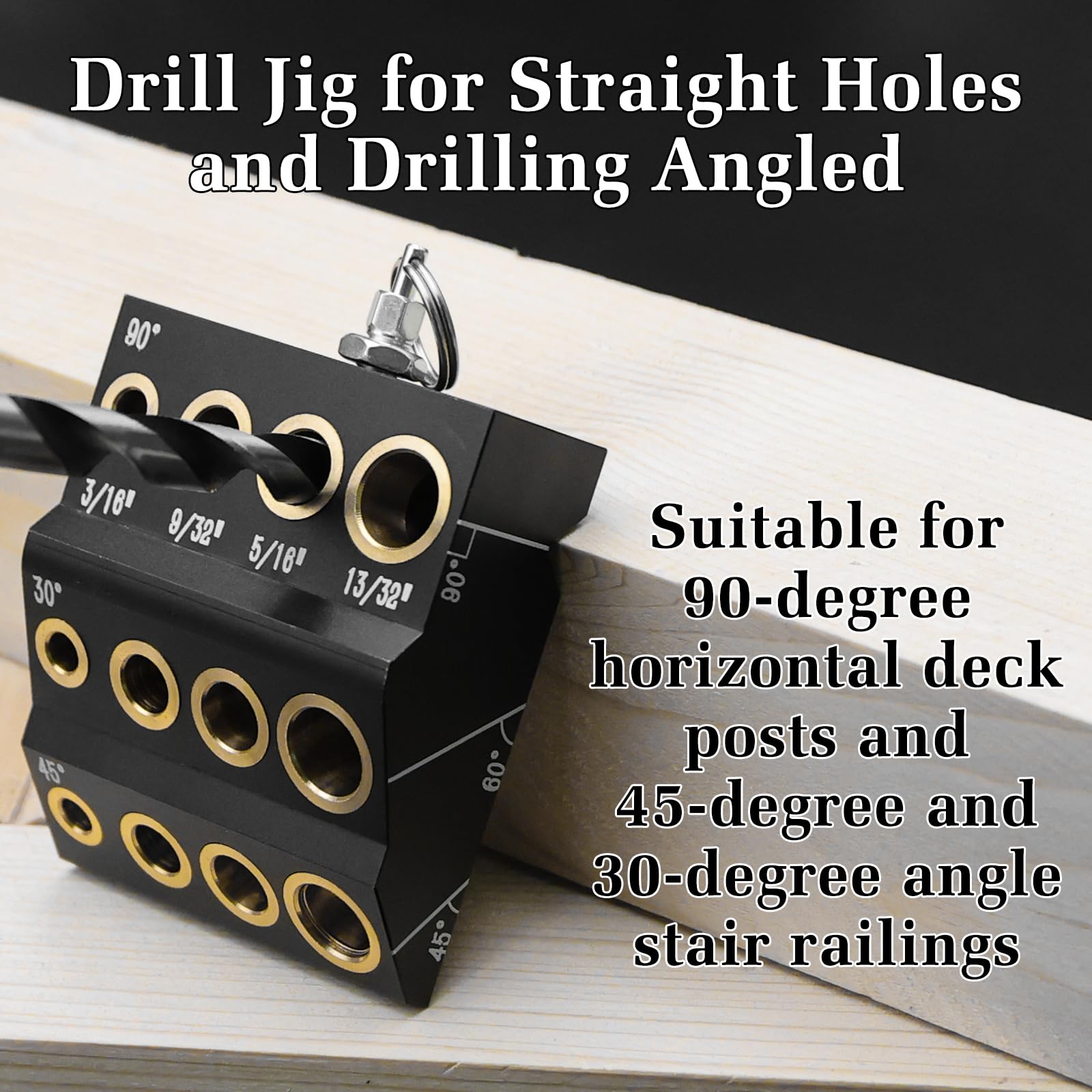 Wewod Drill Guide Jig pocket hole capability for woodworking projects.