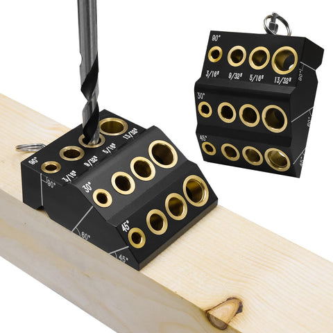 Wewod Drill Guide Jig sturdy metal block for long-lasting precision.