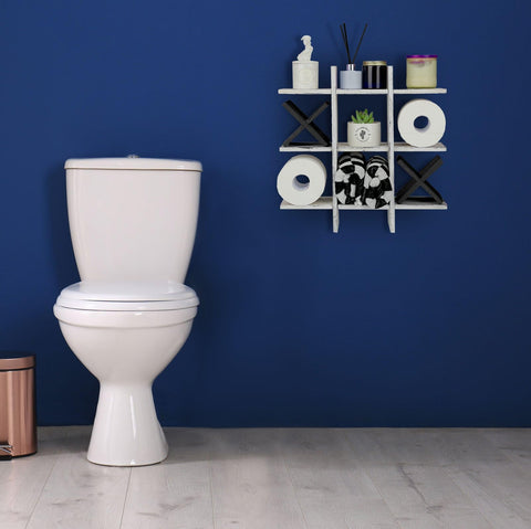 Weysat game-inspired decor adds playful family-friendly vibe to the bath