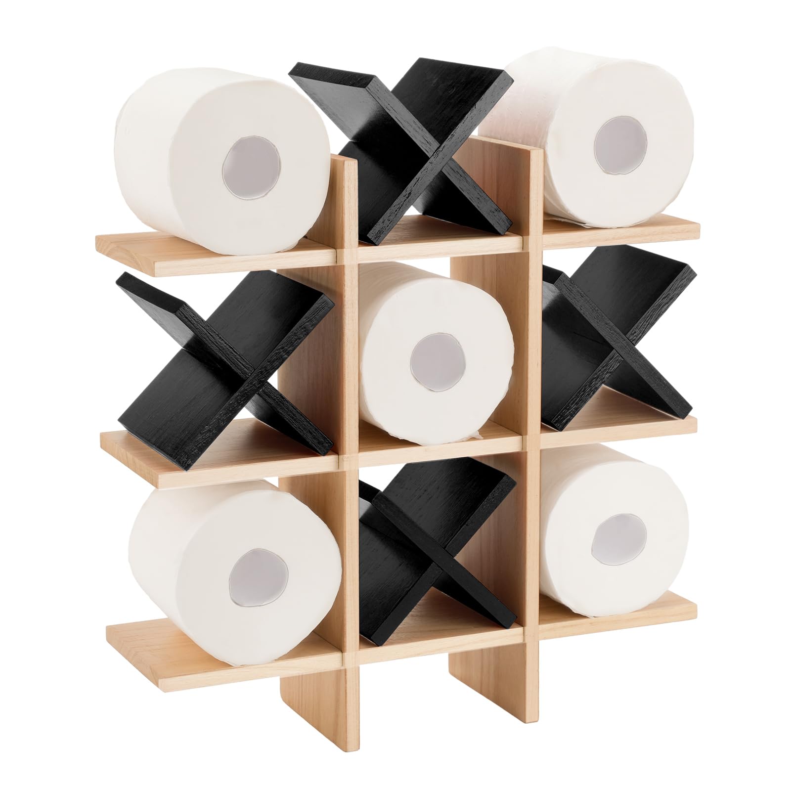 Weysat tic tac toe design offers playful, practical bathroom organization