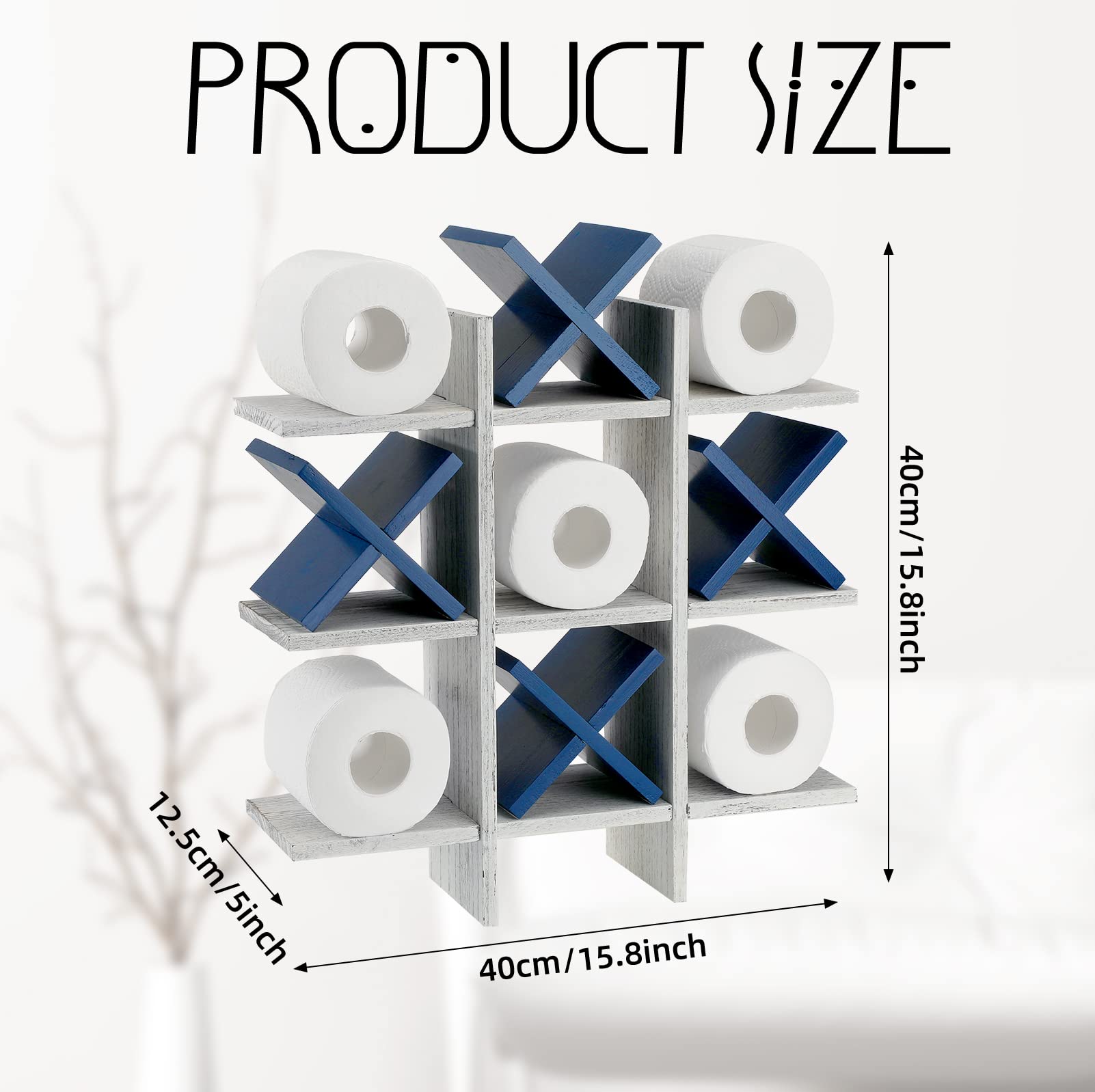 Weysat wall-mounted tic tac toe bathroom decor saves space and adds character