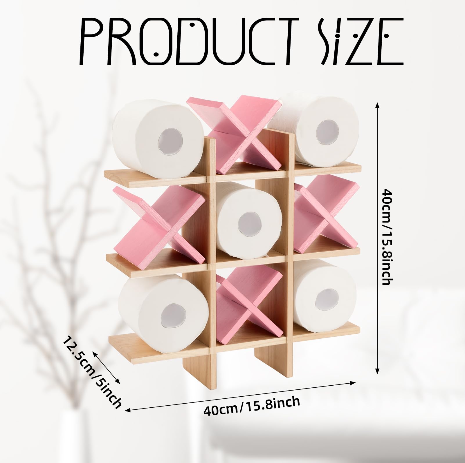 Weysat wall-mounted toilet paper storage in wood for organized bathrooms.