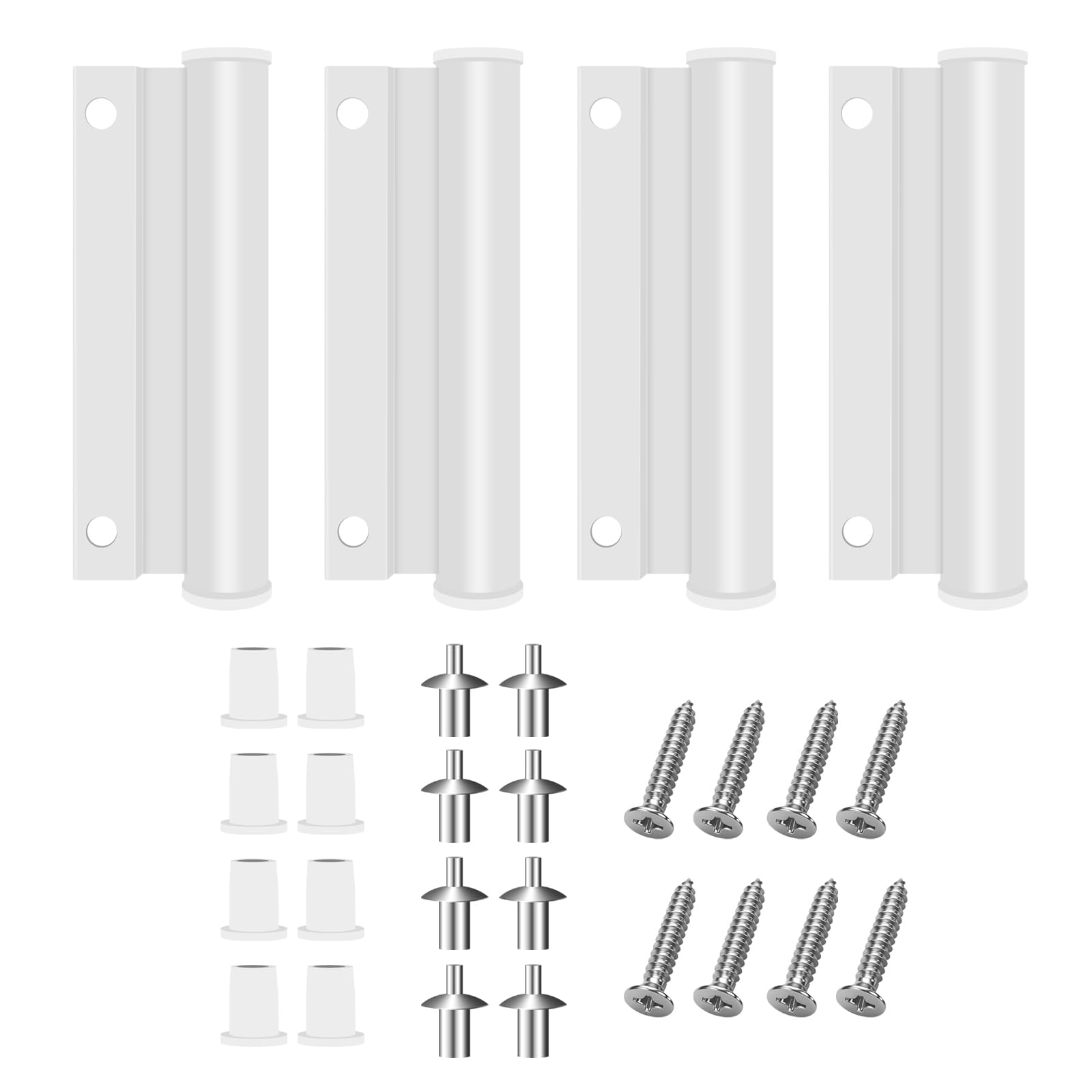 WFCYX 4 Pcs Upper Screen Door Hinge Set in white for quick replacement