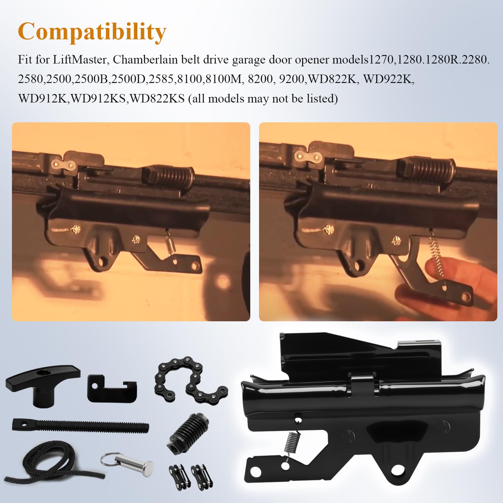 WFCYX master-link clip-on springs and caps for quick secure installation