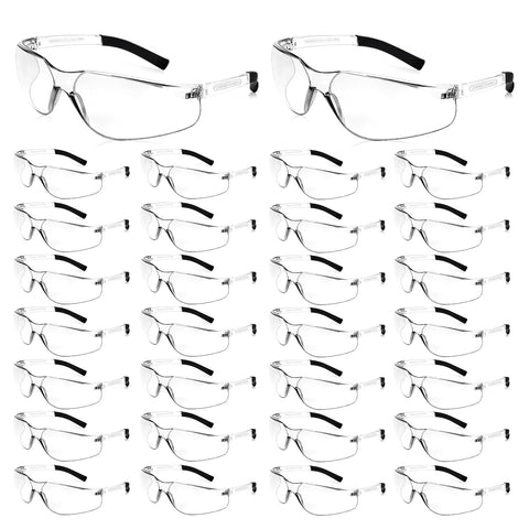 WFEANG clear safety glasses front view showing lightweight protection for daily tasks
