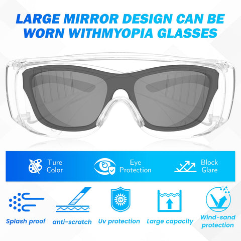WFEANG lightweight 1oz safety goggles for comfortable all-day wear