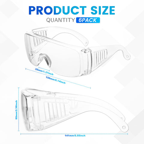 WFEANG versatile safety eyewear for lab, painting, gardening, and more.